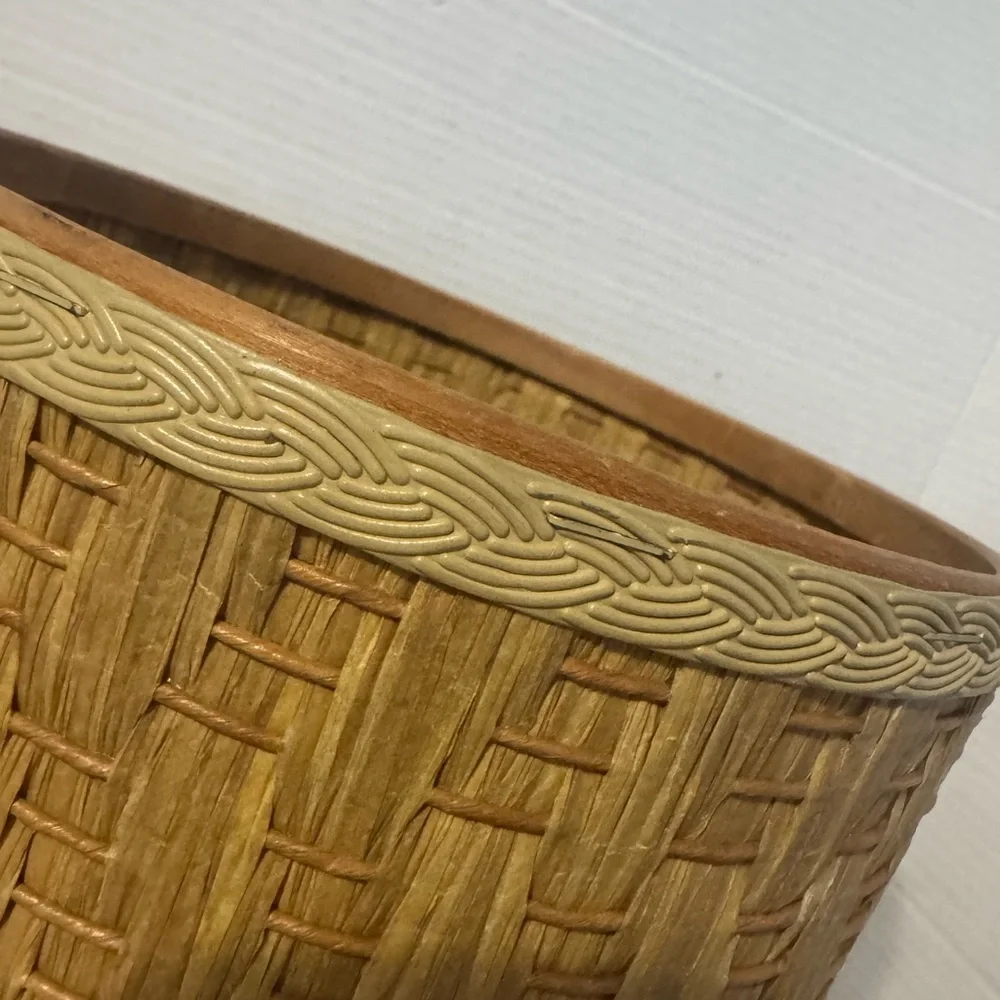 Woven Rattan Waste Basket